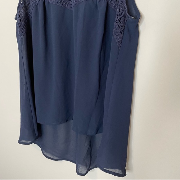 Forever 21 Sheer Navy Tank Top - Picture 3 of 7